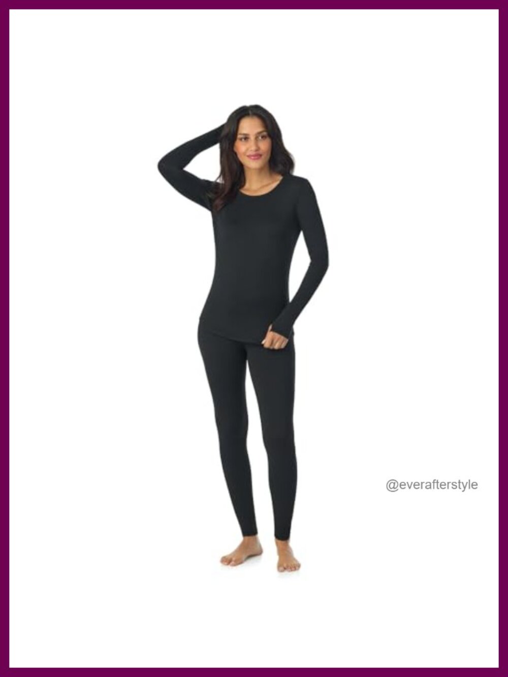Lightweight 2 Piece Active Base Layer Set Long Sleeve & Leggings